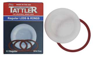 Tattler REUSABLE CANNING RINGS For Regular Mouth Lids NEW Box of 12 