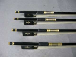 New 4pcs best master black Carbon fiber violin bow 4/4  