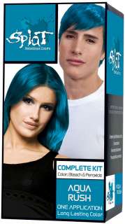 Splat Hair Dye Color Kit Aqua Rush Blue Punk Retro  