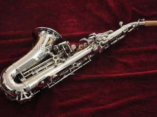   Silver Nickel Curved Soprano Saxophone Bb Saxofon NEW case  