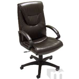   Espresso Brown Leather Executive/Conference Chair: Home & Kitchen