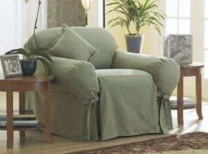 COTTON DUCK Sage 1pc Chair Slipcover Box Cushion  