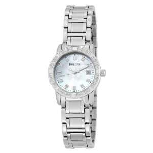   Bulova Womens 96R105 Diamond Accented Calendar Watch: Bulova: Watches