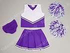 Youth Cheerleader Uniform Outfit Girl Size 16 Purple Wht