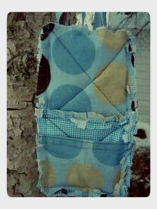 Big Dots & Cheetah Rag Quilt Diaper Bag Tote Purse   Blue, Boy 