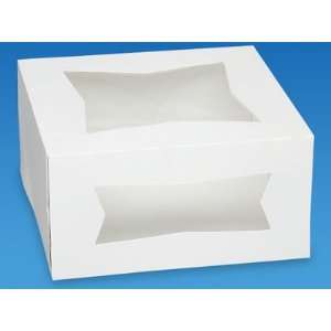  8 x 8 x 4 White Window Cake Boxes