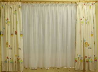 NEW WINDOW CURTAINS FOR CHILDRENS/BABY NURSERY/ROOM COMPLETE WITH TIE 