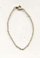 14KT GOLD EP 6 INCH CHILDRENS CABLE CHAIN BRACELET  