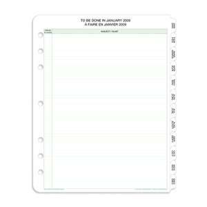 Day Timer Bilingual 2 Page Per Month Tabbed Calendar 