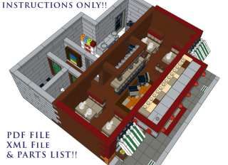 Lego Custom Modular Building Chilis Restaurant INSTRUCTIONS ONLY 