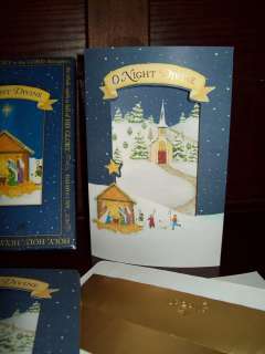   SILENT NIGHT POP UP 3 D CHRISTMAS HOLIDAY CARDS ENV 12 CT BOXED  