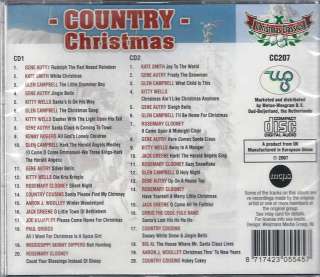 Country Christmas 2 CD Music 40 tracks xmas songs Kitty Wells Glen 