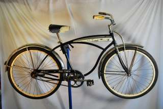 Vintage 1966 Schwinn black Panther middleweight bicycle bike half tank 
