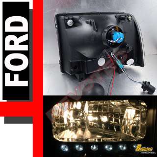   04 FORD F250 F350 SUPERDUTY LED HEADLIGHTS & TAIL LIGHTS BLACK  