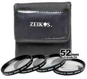 Zeikos 52mm 4 Piece +1 +2 +4 +10 Close Up Macro Filter Set