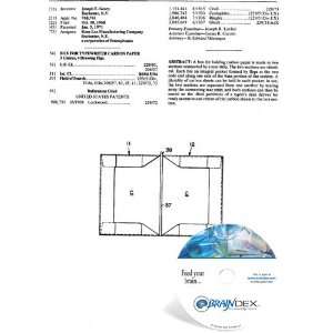    NEW Patent CD for BOX FOR TYPEWRITER CARBON PAPER 
