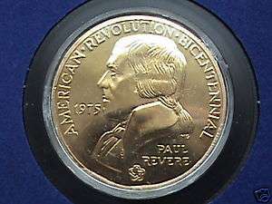 Paul Revere American Revolution Bicentennial Medal 1975  