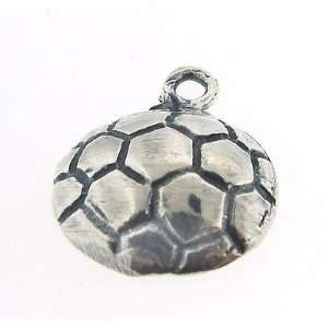   Sterling Silver 16 Box Chain Necklace with Charm Soccer Ball Jewelry