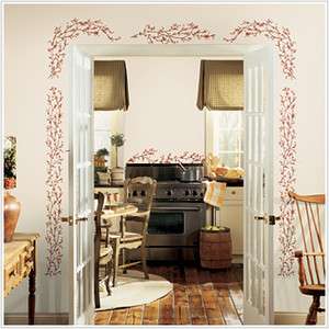   Vines Wall Decals Primitive Country Folk Art Border Archway  