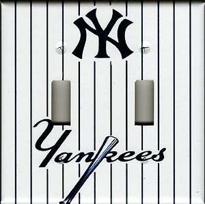 New York Yankees Double Light Switch Plate Cover  Pin  