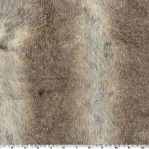  60 Wide Faux Fur Chinchilla Taupe Fabric By The Yard 