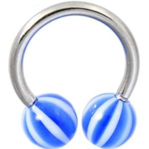  Horseshoe   Cabana Beach Ball Circular Barbell: Jewelry