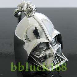 STAR WARS DARTH VADER SILVER PENDANT CHARM FIGURE TOY  