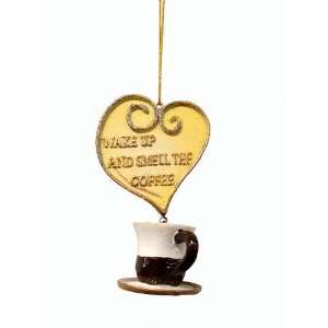  Coffe Break Wake Up and Smell the Coffee Heart Dangle 