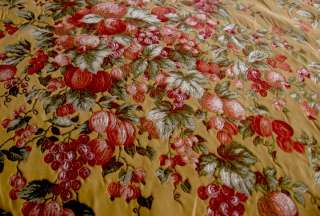 yards Heavy Rich Gold Fruit Upholstery/Drapery Fabric  