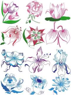 Floral Paradise Quilt Block Machine Embroidery Designs  
