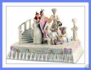 Lenox Disney Cinderella Tries On Slipper Sculpture & Prince Charming 
