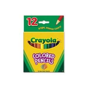 BIN684112 Crayola LLC Colored Pencils, 12 Ct, 3.3mm Tip, Half Length 