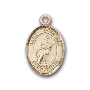   Lapel Badge Medal with St. Tarcisius Charm and Pin Brooch with Cross