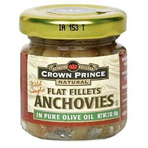 Crown Prince Natural Flat Fillet Anchovies in Pure Olive Oil, 1.5 oz 