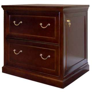 Espresso Finish Two Drawer Lateral Office File Cabinet  