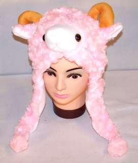   HAT soft warm earmuffs RAM CAP NEW lamb novelty dressup hats  