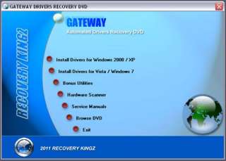 Gateway MT3705 Drivers Restore Recovery Disk  