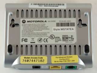 AT&T Motorola High Speed Internet DSL MODEM ONLY 2210 02 1002 MSTATEA 