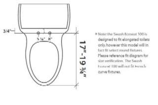 Brondell Swash 100 Ecoseat Bidet Toilet Seat Commode  