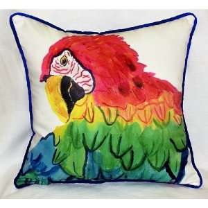  Betsy Drake HJ291 Parrot Head Art Only Pillow 18x18