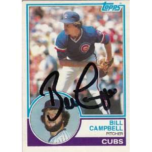  1983 Topps #436 Bill Campbell Cubs Signed 