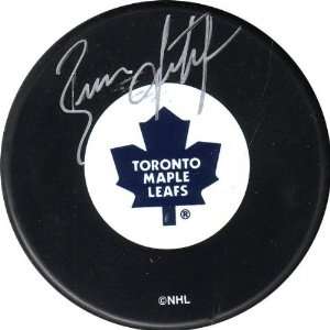 Brian Leetch Toronto Maple Leafs Autographed Hockey Puck