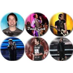  Set of 6 DAVID COOK Pinback Buttons 1.25 Pins / Badges 