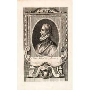  1721 Copper Engraving Portrait Don John Austria Younger 