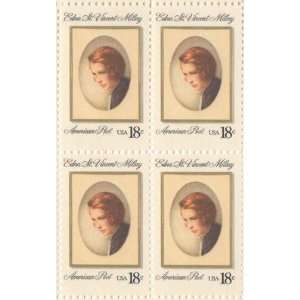 Edna St. Vincent Millay Set of 4 x18 Cent US Postage Stamps NEW Scot 