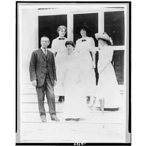  Woodrow Wilson,Ellen Axson Wilson,daughters,Jessie 1913 