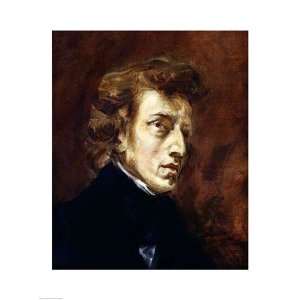 Frederic Chopin Finest LAMINATED Print Eugene Delacroix 18x24