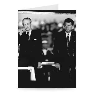 John F. Kennedy and Harold MacMillan   Greeting Card (Pack of 2)   7x5 