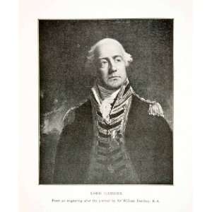  1900 Print Lord Admiral James Gambier British Royal Navy 