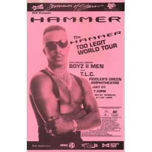  MC Hammer TLC Boyz 2 Men Denver Concert Poster 1994: Home 